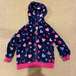 Hatley Heart Fleece Full Zip Size 2T